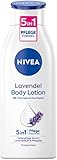 NIVEA Lavendel Body Lotion (400 ml), feuchtigkeitsspendende Körperlotion mit Lavendelduft, schnell einziehende Körpercreme für normale und trockene Haut