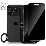 TUTUO Sichtschutz Schutzfolie für iPhone 17 Pro für Panzerglas, [2+1 Stück] Anti Spy Panzer Schutz Glas + Kameraschutz, 9H Härte Anti-Kratze