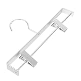 ABOOFAN Hosenständer Kleiderbügel Für Hosen Hosenbügel Aus Metall Mit Clips Schrank-Hosen-Organizer Clipbügel Für Hosen Jean-Organizer Rockbügel Mit Clips Silber Aluminiumlegierung