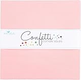 Konfetti, Baumwoll-Feststoffe, Pretty in Pink, 42 Quadrate, 25,4 cm, Schichtkuchen, Riley Blake, 10-120-PRETTYPINK-42