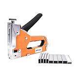 DIKAMAN Nagelpistole, Nagelgerät, 3 In 1 Manueller Nageltacker Möbelhefter mit 600 Stück Nägeln for Holztürpolsterrahmen Pistole Handwerkzeuge Für Heimwerker & Holzbearbeitung