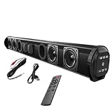 ANNJUC Kabelloses Bluetooth-Soundbar-Lautsprechersystem, kabelloser Surround-Stereo-Sound-Lautsprecher für Heimkino, TV-Projektor,