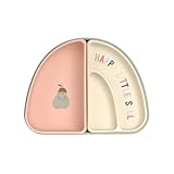 LÄSSIG Baby Kinder Geschirrset Silikon Teller Schüssel Snackteller/Silicone Dish Set Happy Fruits Cherry