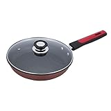 OOMRNV Bratpfanne Bratpfanne Antihaftbeschichtung Sauteuse Antihaftpfanne Stein Flache Steak Bratpfanne Kochgeschirr,Noir-26cm