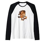 Skateboard Pferd Retro Cartoon Raglan