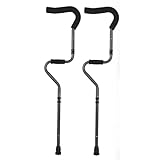 Gehkrücken für Erwachsene, Unterarmgehstützen, zusammenklappbar, Aluminium, ergonomisch, höhenverstellbar, leicht, Gehhilfe für Damen und Herren