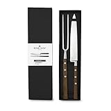 ROMINOX Geschenkartikel Tranchierbesteck // Scolpi, 2-teiliges Profi-Set mit Messer & Fleischgabel, handgefertigte Pfirsichholz-Griffe, scharfe Edelstahlklinge für feine Schnitte; ca. 32 x 3 x 1.5 cm