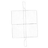 Kisangel Fischgrillkorb Gemüsegrillkorb Grills Werkzeug Tragbar Käfig Korb Zum Grillen Von Gemüse Grillkorb Aus Mesh Fischgrillgitter Aus Mesh Grillrost Grillkörbe Rostfreier Silber