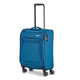 Travelite Handgepäck Trolley klein, Chios, Weichschale, 55x39x20 cm, 2,4 kg, mit 4 Doppelrollen & Zahlenschloss – Koffer passend für Lufthansa, Swiss, Eurowings, Ryanair, easyJet