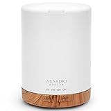 ASAKUKI Aroma Diffuser 300ml für Duftöle, 5 In 1 Ultraschall Aromatherapie Diffusor, Luftbefeuchter mit Timer, Automatischer Abschaltung bei Wasserlosem Zustand Braun