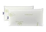 Todocama Viskoelastisches Kissen, kompakter Kern. Doppelter Bezug mit Reißverschluss. Aloe Vera Plus-Gewebe. Thermoregulierbar an den Hals