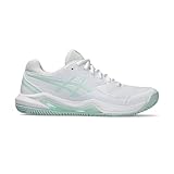 ASICS Damen Gel-Dedicate 8 Clay Sneaker, White/Pale Blue, 38 EU