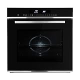 Einbaumikrowelle 60 cm | 72L | 2,88kW | Pizzafunktion | Grill | Umluft | Heißluft | 2-fach Wärmeschutzverglasung | Kindersicherung | EBM8018S Schwarz