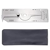 Fächerförmig Schweißlehre, Einzelschweißlehre Schweißinspektionsgewindelehre, Nahtlehre Messbereich Schweißlehre Gage Schweißtest Ulnare Inspektion V‑WAC Edelstahldraht Blechdickenmessgerät