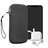 kwmobile Handytasche für Smartphones XXL - 7' - Neopren Handy Hülle Grau - Handy Tasche 17,7 x 8,5 cm Innenmaße