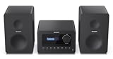 SHARP XL-B514 (BK) Hi-Fi-Micro-System mit FM-Tuner (30 Watt, digitales Radio, CD-Player Bluetooth), schwarz