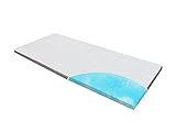 Topper-Matratze-Matratzenauflage, Homedi EBI - A3-80.8 Gel-Schaum-Matratzenauflage Gel-HR-Foam, Bezug-waschbar, Matratzenauflage, 8 cm hoch, weiß (80x200x8cm)