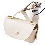 Kotbeutelhalter für Hunde – Leckage Leckage Kotbeutelspender aus PU mit sicherer Schnalle | Tragbares Reisezubehör für Haustiere, Gemeinschaftsspaziergänge,