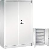 bümö Aktentresor & Feuerschutzschrank für Aktenordner - Aktentresor Brandschutzschrank Sicherheitsschrank A1 Tresor (Höhe: 195 cm | Breite: 120 cm | Tiefe: 50 cm)