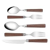 Besreey Besteck aus Edelstahl | Küchenutensilien 5-teilig – Ergonomische Utensilien für Haus, Kantine, Esszimmer