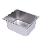 6-PACK Edelstahl-Gastronomie-Geschirr (33x26x15cm) – 6' Tiefe Hotel-Buffet-Schalen (1/2 Größe) – Kommerzielle Edelstahl-Warmhaltepfannen für Catering, Restaurant & Küche – Rostfrei & Spülmaschinenfest