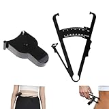 NHQZ 3 Stück Körperfettzange Und Körpermaßband Und Vergleichstabelle,Körperfettzange, Körperfett Messen,Caliper Körperfettzange, Zur Messung Des Körperfettanteils(Schwarz)