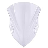 Windshield Windscreen Motorrad Windschild Windscreen Double Bubble Wind Deflector Fit for Kawasaki Ninja 250 Ninja 400 2018 2019 2020 FF Motorrad Windscreen Windschild (Color : Light Smoke)