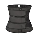 Taillentrainer für Damen, 3-Riemen-Latex-Taillentrainer, Damen-Bodyshaper, Abnehmbarer 25-Stahlknochen-Modelliergurt, Bauchkontrollgürtel