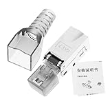 Holibanna Ethernet Werkzeugfreier Geschirmter Vergoldeter Netzwerkanschluss für Cata Modulares Design für Einfache Installation Zuverlässige Verbindung