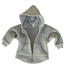 Lilano, Wollfilz Outdoor Jacke mit Kapuze, 80% Wolle (bio), 20% Baumwolle (bio)(Grau, 92)