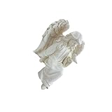 kesurpae Liebevoll handgefertigte Engelskulptur für Terrasse, Rasen, Garten oder Veranda. Dekorative Engel Gartenskulptur zur Verschönerung Ihres Außenbereichs. Stehende Gedenkfigur aus Kunstharz.