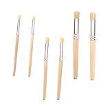 HOMSFOU 6 Stück Teiliges Aquarellpinselset Naturborsten Malutensilien für Anfänger Geeignet für Acryl Öl und Wasserfarbenmalerei
