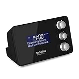 TechniSat DIGITRADIO 50 SE - Radiowecker (DAB+/UKW Tuner, dimmbares Display, Wecker mit Zwei einstellbaren Weckzeiten, Snooze, Sleeptimer, 1,5 Watt, Kopfhöreranschluss, USB-Charging) schwarz