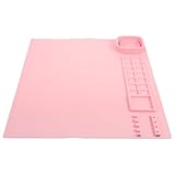 Beavorty Silikon Pigmentmischplatte Malpalette Farbmischbrett Pink Klein Waschbare Farbschale für Künstler Selbstgemacht Malunterlage