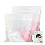 XYTAHDM 2 Stück Wäschenetz Große für Waschmaschine, 60 x 70cm Wäschenetz,Haltbarer Wäschebeutel mit Reißverschlu,für Reise, BH, Schuhe, Socken, Unterwäsch