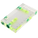 Bulevisiter Transparente magnetische Wasserwaage in zwei Richtungen mit hoher Wasserwaage für den industriellen und privaten Gebrauch, 95 mm T-Wasserwaage mit magnetischer Basis (SKU)