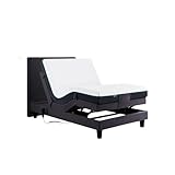 De RUCCI Motorbett, Boxspringbett mit elektrischer Verstellung, 7-Zonen Matratze, Modell 209E Riva Bestes Preis-Leistungs-Verhältnis, Zwei Jahre Garantie auf den Bettmotor (Anthrazit, 140 x 200 cm)