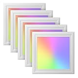 5x LED Panel 30x30cm RGB+CCT 18W 2900-6000K 1600lm L295xB295xH12mm mit Milight Controller und FFB