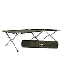 Mil-Tec US Feldbett mit Alu-Gestell (190x65x40 cm) • Faltbar inkl. Tragetasche • Für Outdoor & Camping • Als Armybett, Zeltbett, Campingliege, Gästebett oder Notbett