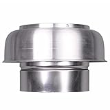 Kaminhaube aus Aluminium mit Vogelschutz-Oberseite, gegen Niederzug, Regen und Schnee, für alle Brennstoffarten (210 mm)
