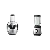 Philips Entsafter – 1100W, 2L, NutriU-Rezepte-App, XXL-Einfüllöffnung & Philips Standmixer und Smoothie Maker – 1000W, 2-Liter-Glasbehälter, Rezepte-App, variable Geschwindigkeit