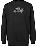 Vans Unisex Kids Off The Wall Board Crew Ii-b Sweatshirt, Schwarz , 10-12 Years