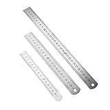 Gadpiparty 1 Satz Abgestuftes Lineal Aus Stahl Maschinist Metrisches Lineal Aus Stahl Zollstock Lineal Mit Zoll Und Zentimeter Ingenieur Herrscher Werkzeug Rostfreies Lineal 3 Stück