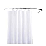 GODFSAHG Duschvorhangstange, L-förmige Duschstange aus Metall für Badezimmer, Wandmontage, rostfrei, robust und stabil, Bronze