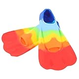 TOYANDONA 1 Paar Silikonschwimmflossen Kind Ausbildung Baden Schwimmer Schwimmbad Flipper Kurzflossen Schwimmen Taucherflossen Flossen zum Schwimmen Flossen zum Schnorcheln Kieselgel Bunt
