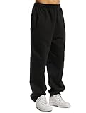 Urban Classics Herren Jogginghose Kordelzug Jogger Sporthose mit elastischem Bund Trainingshose mit elastischem Reißverschluss an, Schwarz, XL