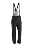Maier Sports Anton 2, Herren Skihose, Wasserdichte Schneehose mit Hosenträgern, Stretchmaterial und verstellbarer Bund, PFC-frei, mTHERM Wattierung & mTEX Wetterschutz, Schwarz, Gr. 50 (W35/L32)