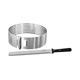 Zenker 7704 Tortenboden-Schneidhilfe-Set, mit Konditor- bzw. Glasurmesser Patisserie,Profi-TortenmesserzumSchneidenfürSchicht-Torten,Torten-ZubehörausEdelstahl,Menge:1Stück,Farbe:silber
