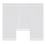 Clever-Kauf-24 Mini-Flächenvorhang-Set, 3-teilig, Weiß, Transparent, 2X 30x80cm & 1x 30x60cm, mit Tunnelzug und Beschwerungsstangen