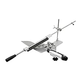 Manuelle Messerschleifer, Profi Rollschleifer Messerschärfer 360° Drehbarer Messerschärfer mit festem Winkel mit 6 Schleifsteinen für Grobschärfen